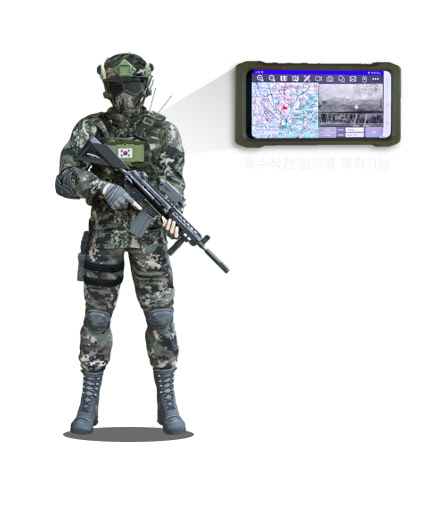 개인전장가시화체계 모습. <한화시스템 제공>